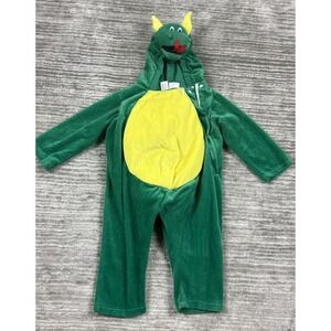 Dragon HALLOWEEN COSTUME Green Ages 2-4 1998‎ Chrisha Playful Plush Vintage
